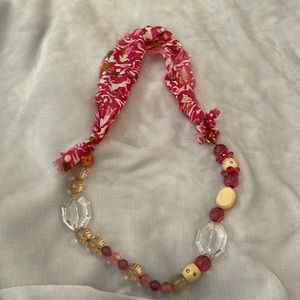Anthropologie long scarf beaded necklace
